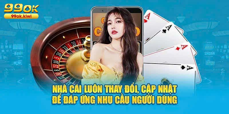 Trang cược được thiết kế với phong cách hiện đại